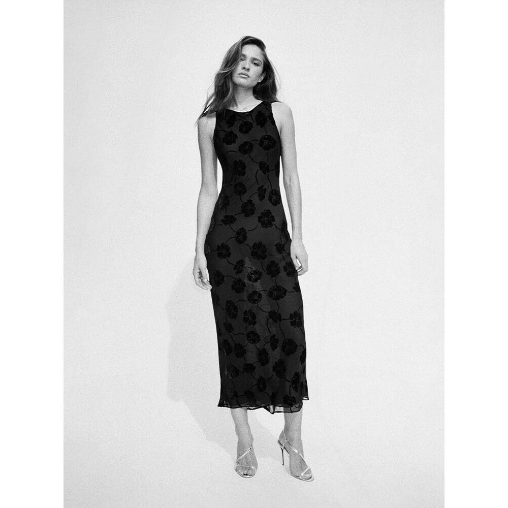 Realisation Par The Carla Long Dress - S - Lily Devoire Noir Black Floral Print - Picture 4 of 8